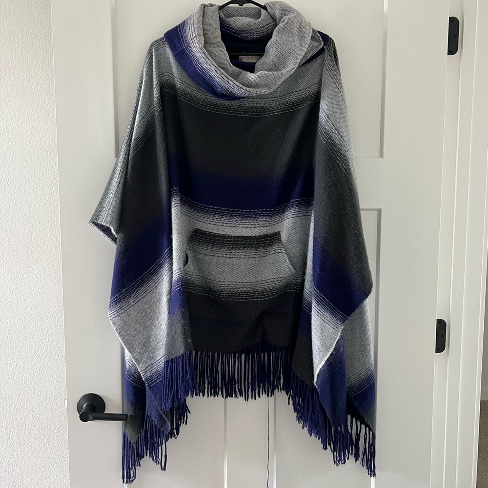 Free People Cowl Neck Poncho